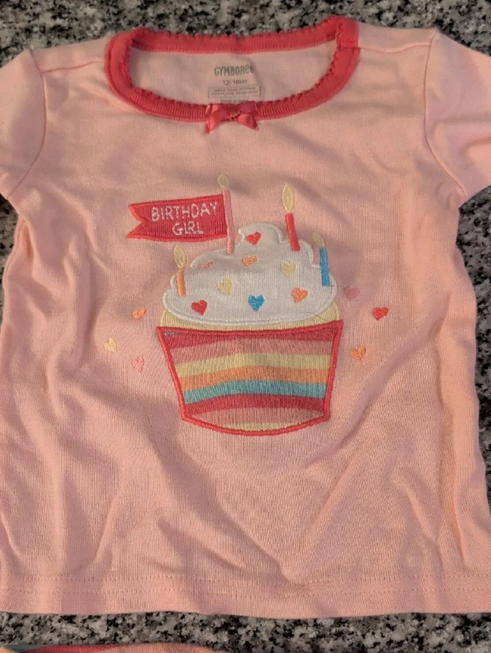 Gymboree Pink Striped Cupcake Pajama Set